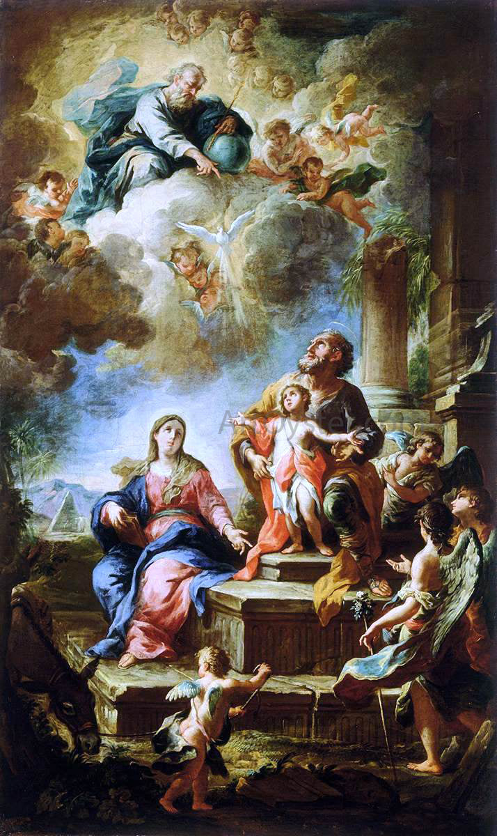 Martino Altomonte Rest on the Flight to Egypt - Canvas Print