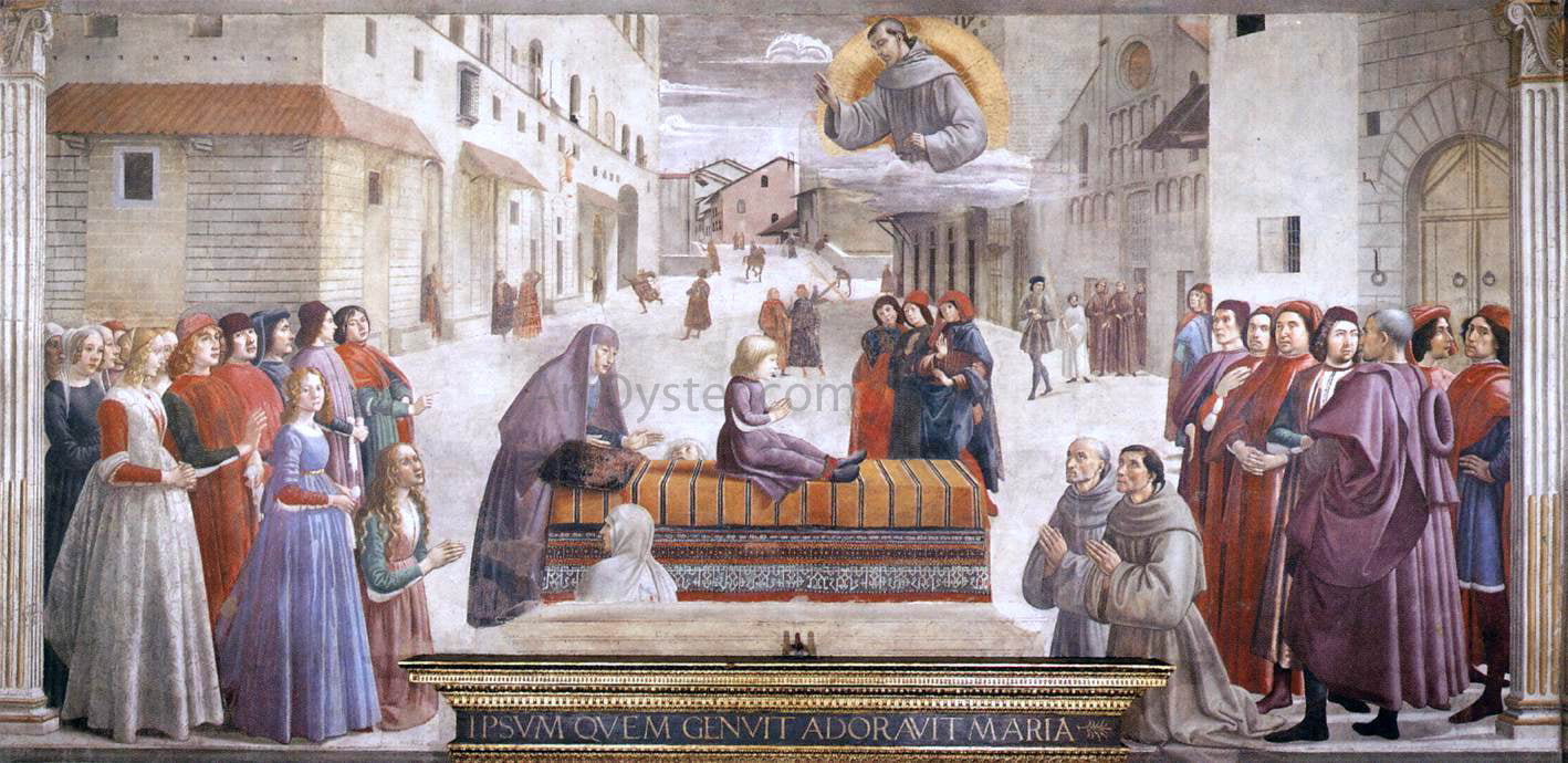 Domenico Ghirlandaio Resurrection of the Boy - Canvas Print