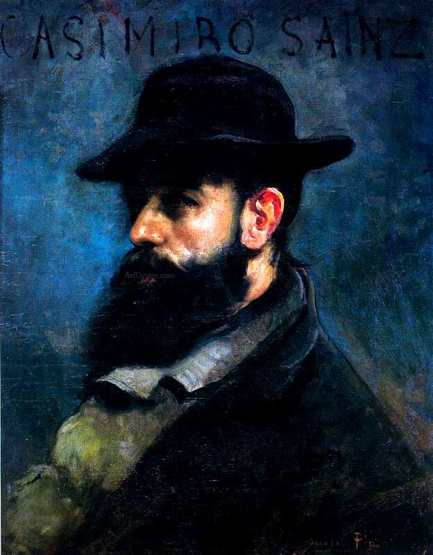 Cecilio Pla y Gallardo Retrato de Casimiro Sainz - Canvas Print