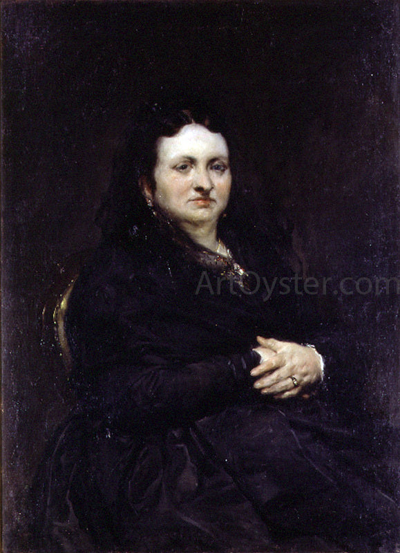 Francisco Domingo Marques Retrato de Dona Carmen Cervera - Canvas Print