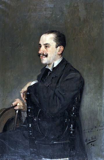 Vicente Castell Domenech Retrato de Hombre - Canvas Print