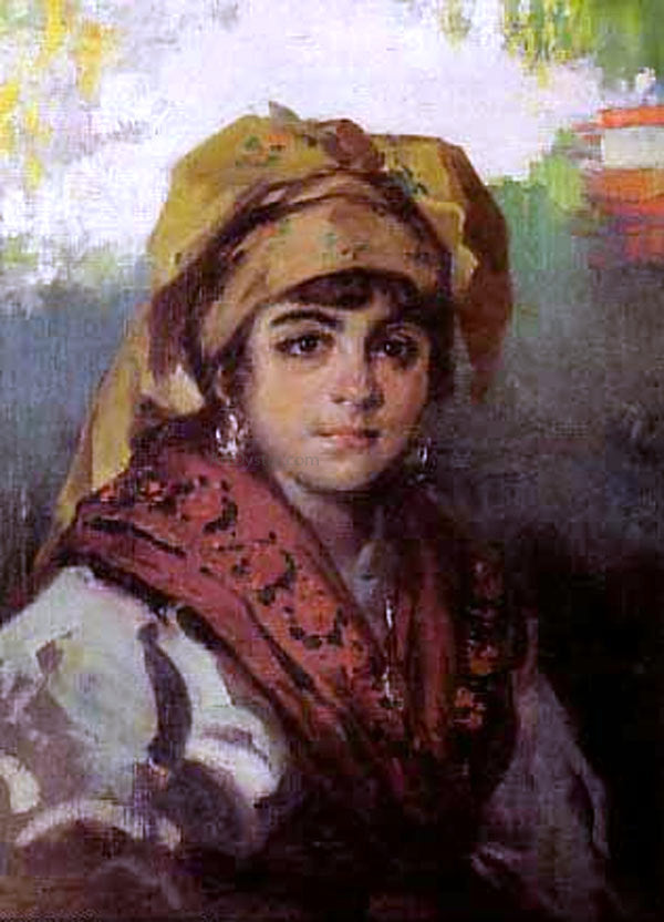 Julio Vila Prades Retrato de Nina Asturiana - Canvas Print