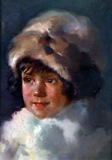 Julio Vila Prades Retrato de su Hija - Canvas Print