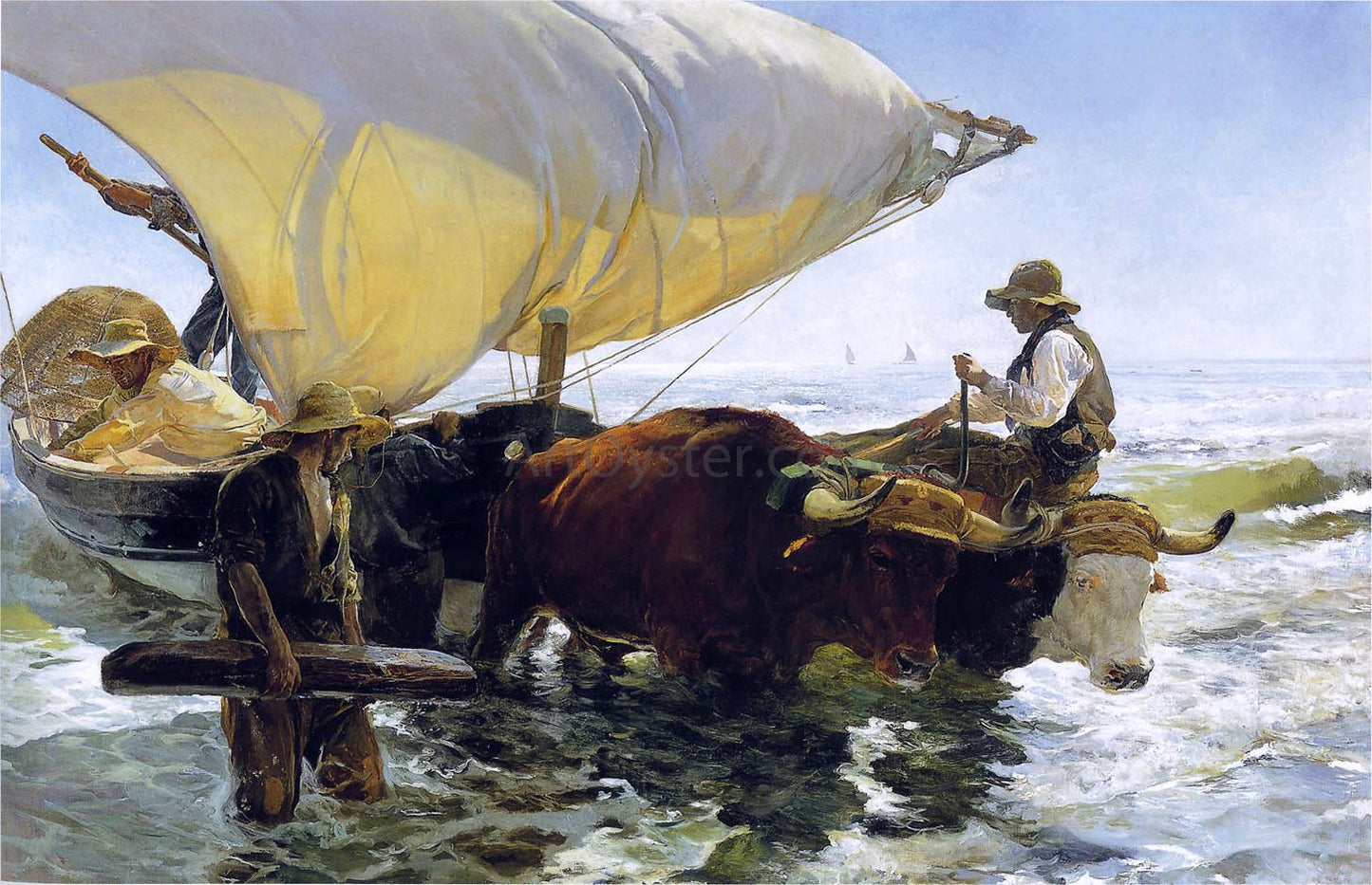 Joaquin Sorolla Y Bastida Return From Fishing - Canvas Print