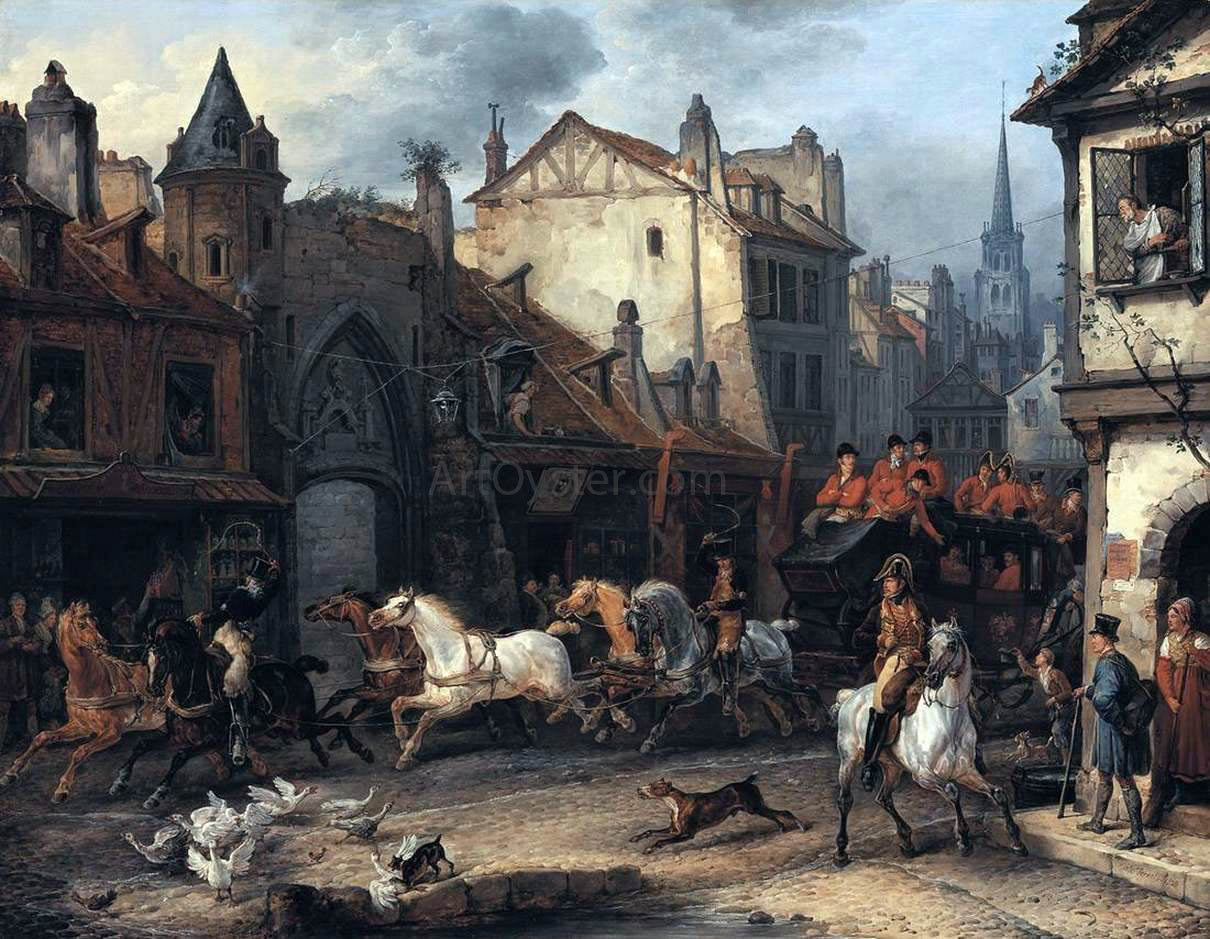 Carle Vernet Return from the Hunt - Canvas Print