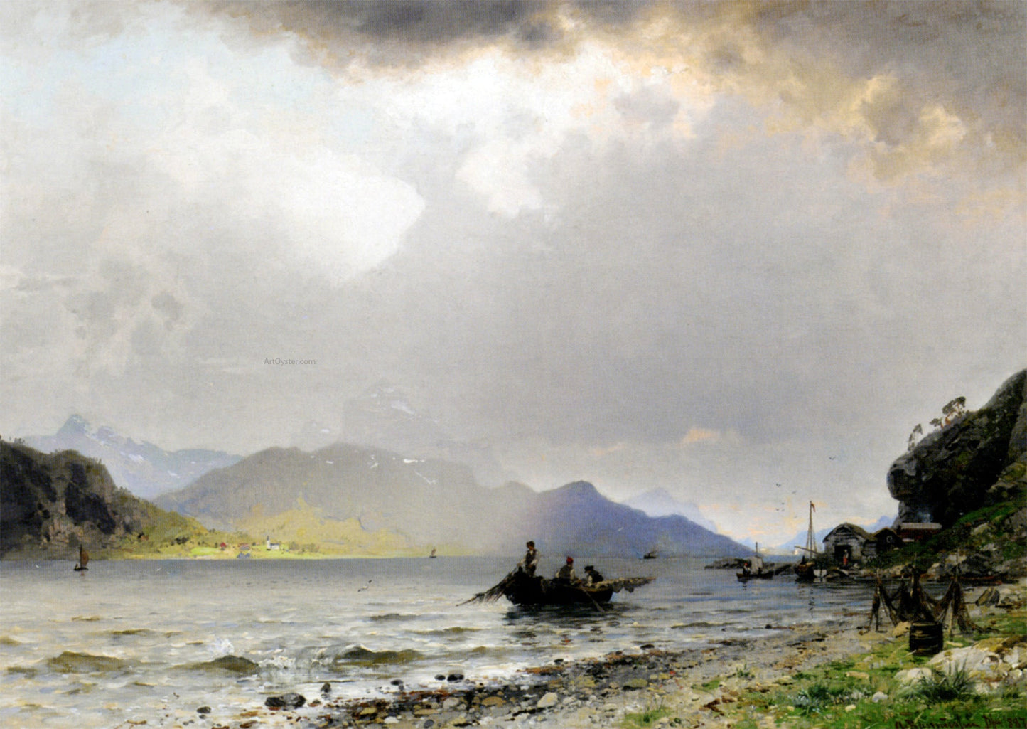 Georg Anton Rasmussen Return of the Fishing Fleet - Canvas Print