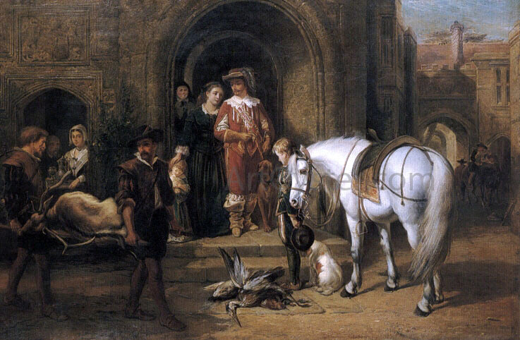 George Earl Return of the Hunting Party - Canvas Print