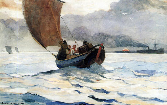 Winslow Homer A Fishing Boat Returning - Canvas Print