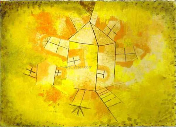 Paul Klee Revolving House - Canvas Print