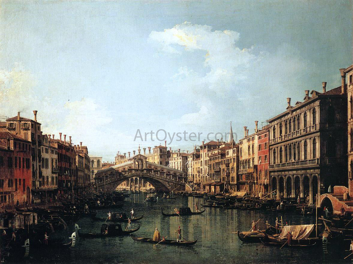 Canaletto Rialto Bridge from the South - Canvas Print