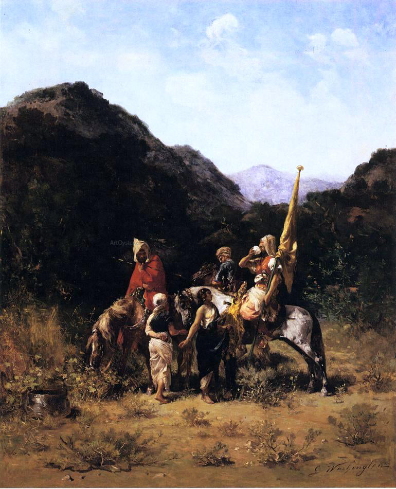 Georges Washington Riders in the Mountain - Canvas Print