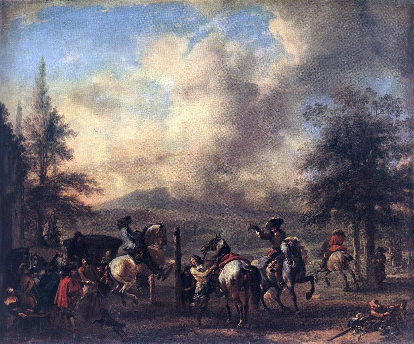 Philips Wouwerman Riding School - Canvas Print