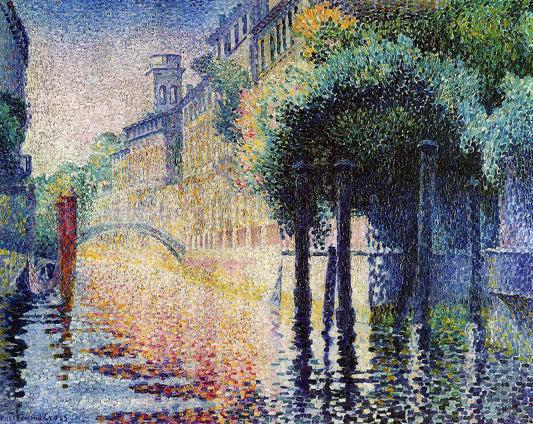 Henri Edmond Cross Rio San Trovaso, Venice - Canvas Print