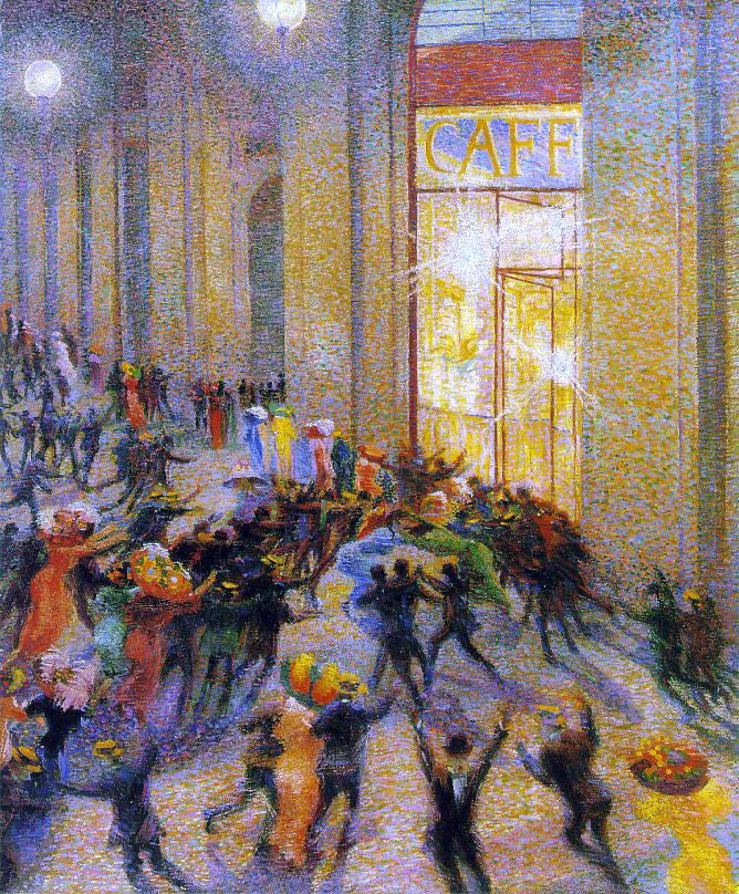 Umberto Boccioni Riot - Canvas Print