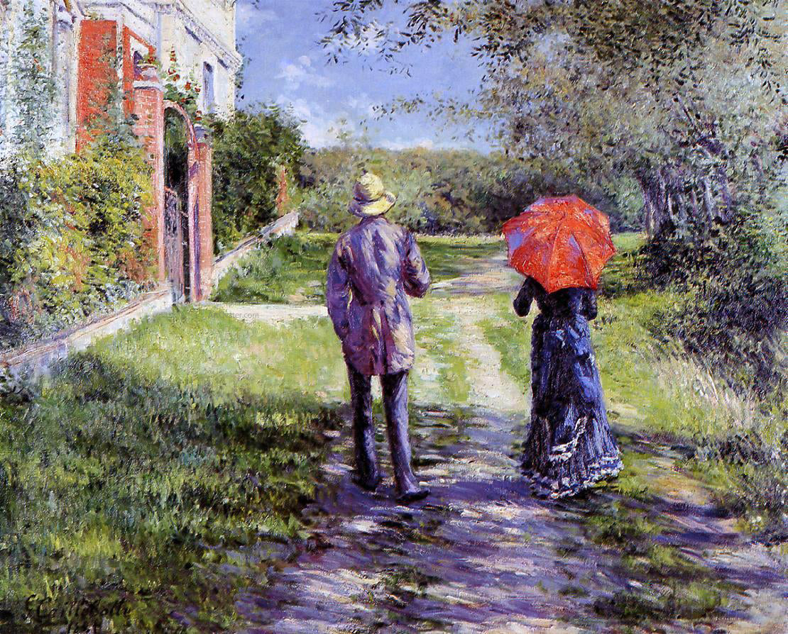 Gustave Caillebotte A Rising Road - Canvas Print