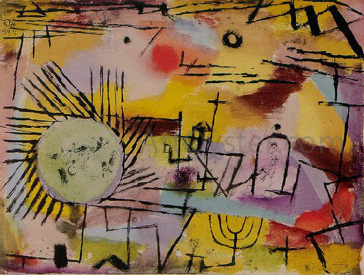 Paul Klee Rising Sun - Canvas Print
