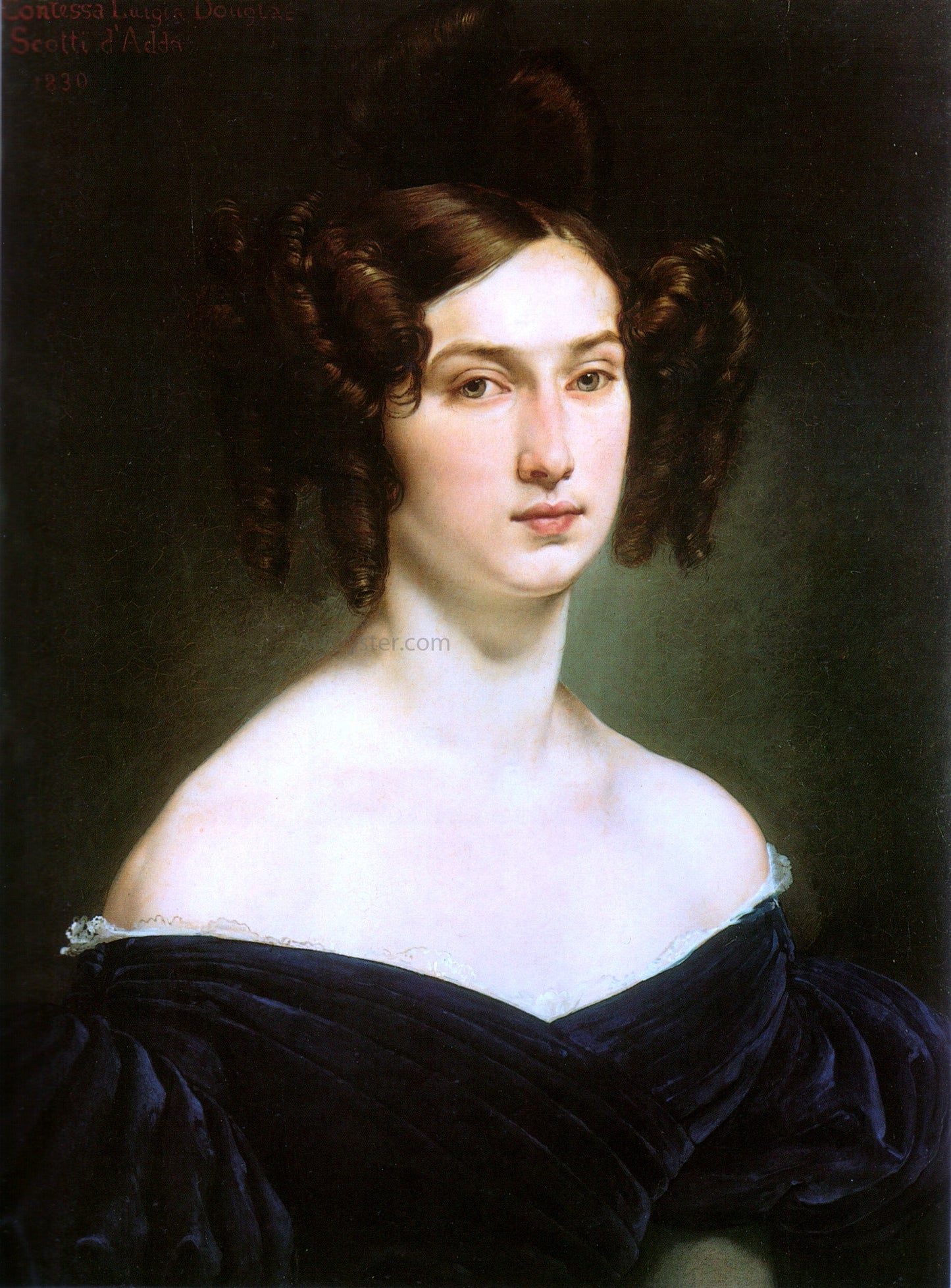 Francesco Hayez Ritratto della contessa Luigia Douglas Scotti d'Adda - Canvas Print