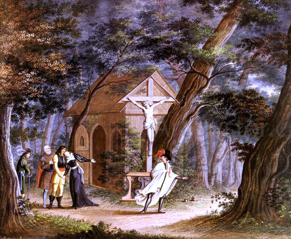 Carl Philipp Fohr Ritter Seine Geliebte Verlassend - Canvas Print