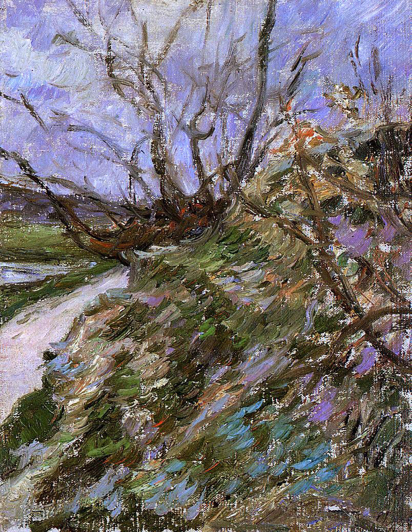 Paul Gauguin River Bank in Winter (study) - Canvas Print