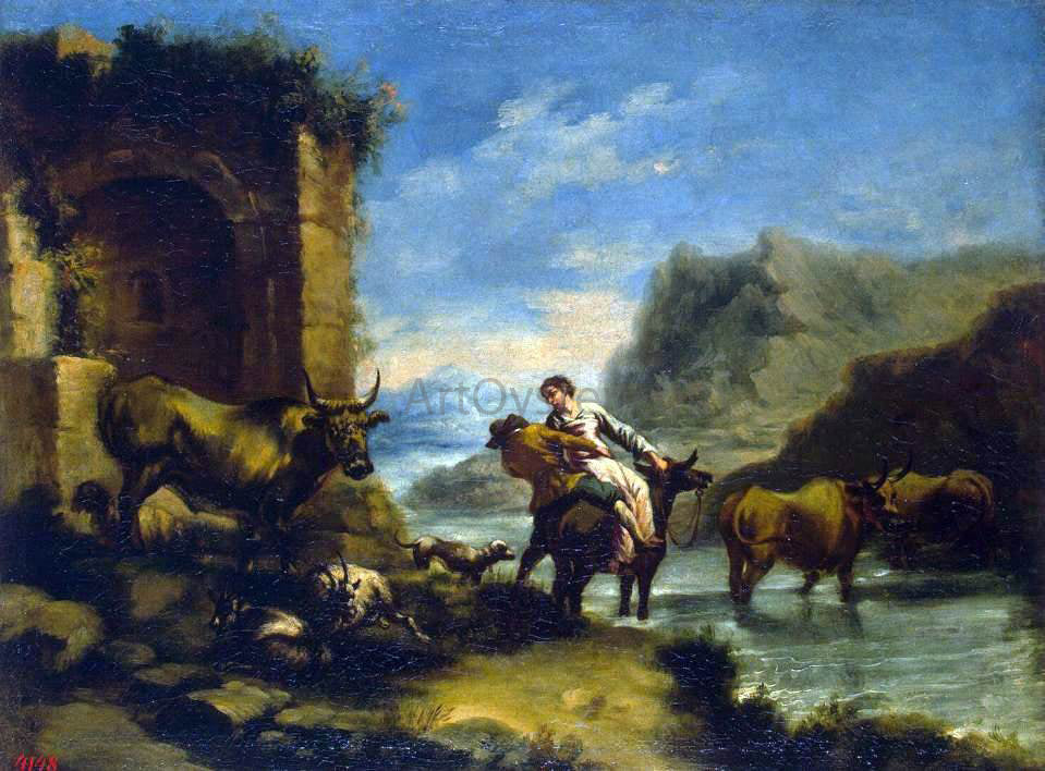 Ignacio De Iriarte River Crossing - Canvas Print