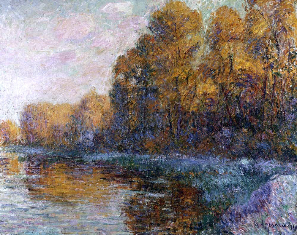 Gustave Loiseau River in Autumn - Canvas Print