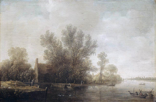 Pieter Jansz. Van Asch River Landscape - Canvas Print