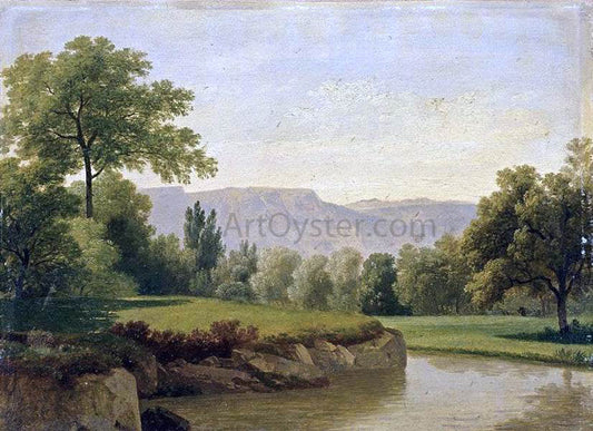 Adam-Wolfgang Topffer River Landscape - Canvas Print