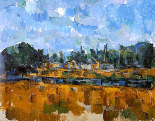 Paul Cezanne Riverbanks - Canvas Print