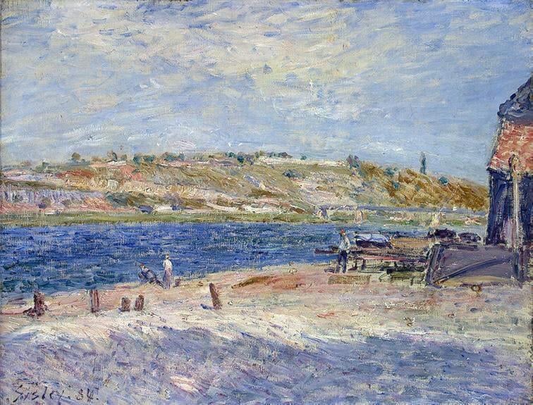 Alfred Sisley Riverbanks at Saint-Mammes - Canvas Print