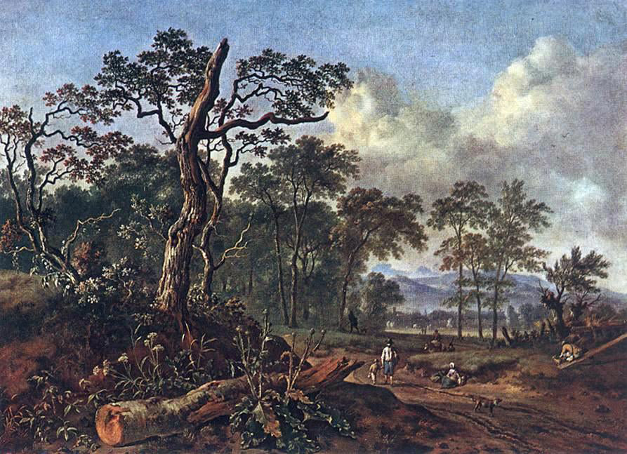 Jan Wynants Road beside the Forest - Canvas Print