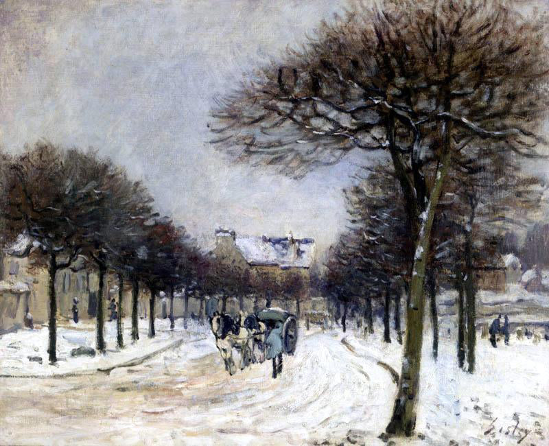 Alfred Sisley Road from Saint-Germain to Marly - Canvas Print