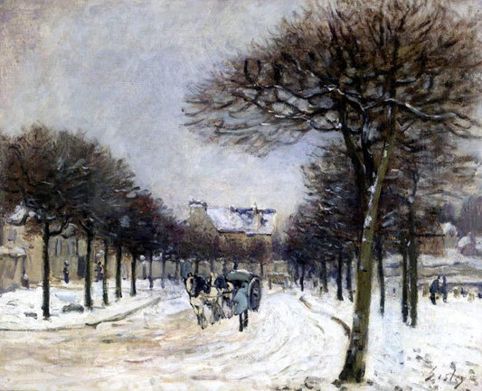 Alfred Sisley Road from Saint-Germain to Marly - Canvas Print