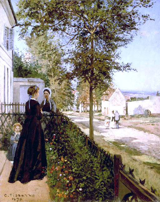 Camille Pissarro Road from Versailles to Louveciennes - Canvas Print