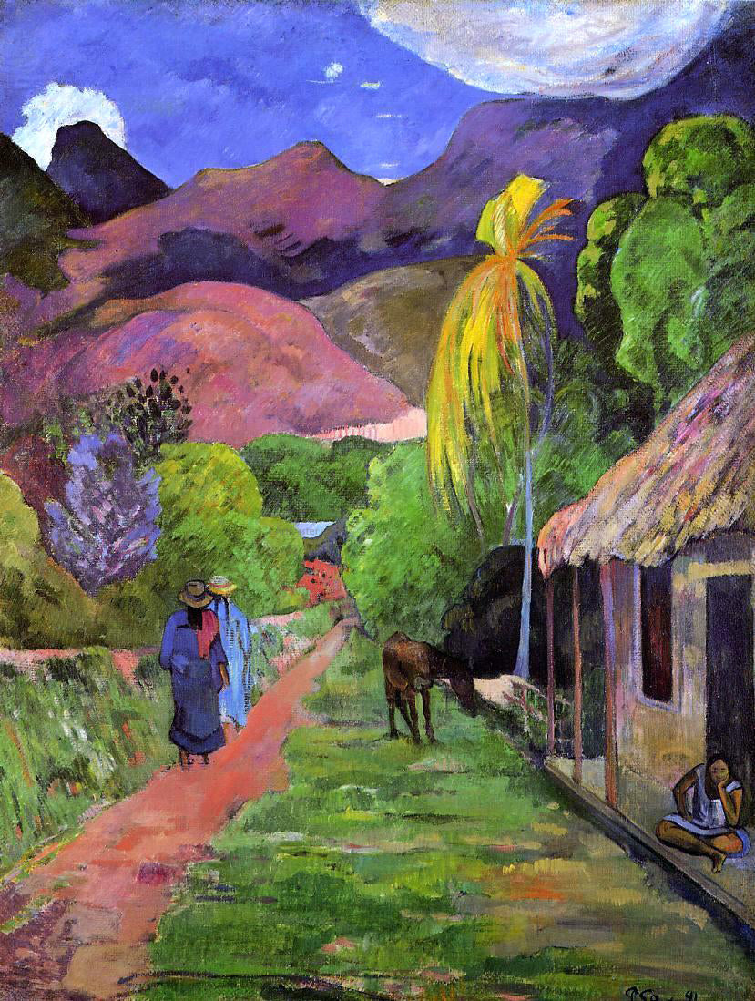 Paul Gauguin Road in Tahiti - Canvas Print