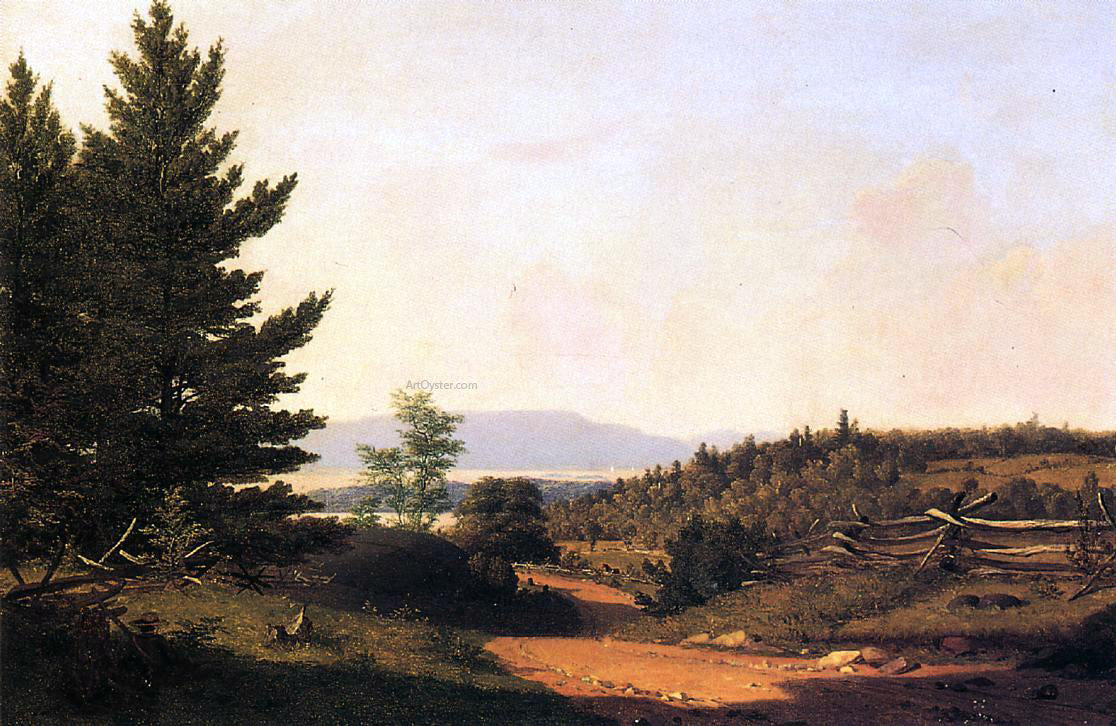 Sanford Robinson Gifford Road Scenery near Lake George - Canvas Print
