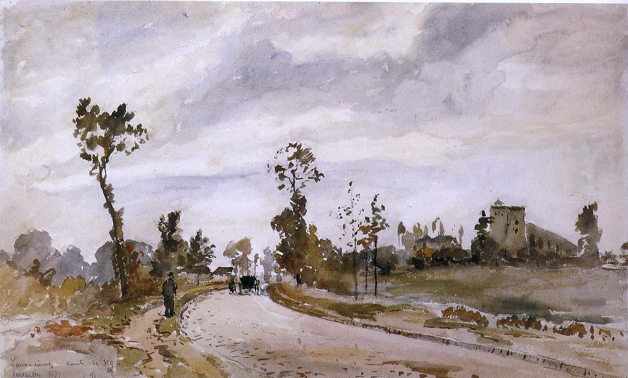 Camille Pissarro Road to Saint-Germain, Louveciennes - Canvas Print