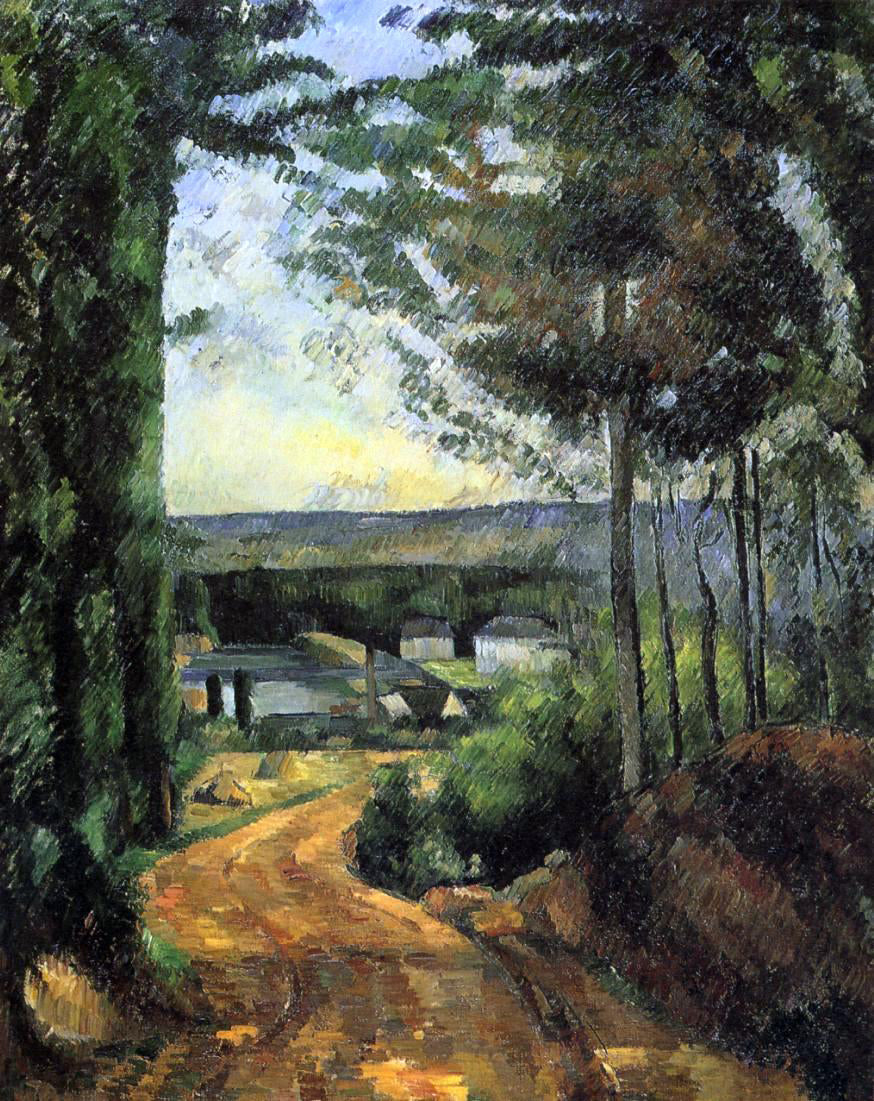 Paul Cezanne Road, Trees and Lake - Canvas Print