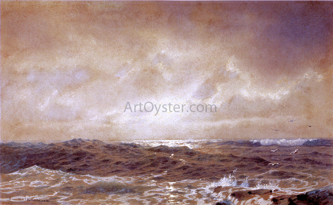 William Trost Richards Rocks and Sea - Canvas Print
