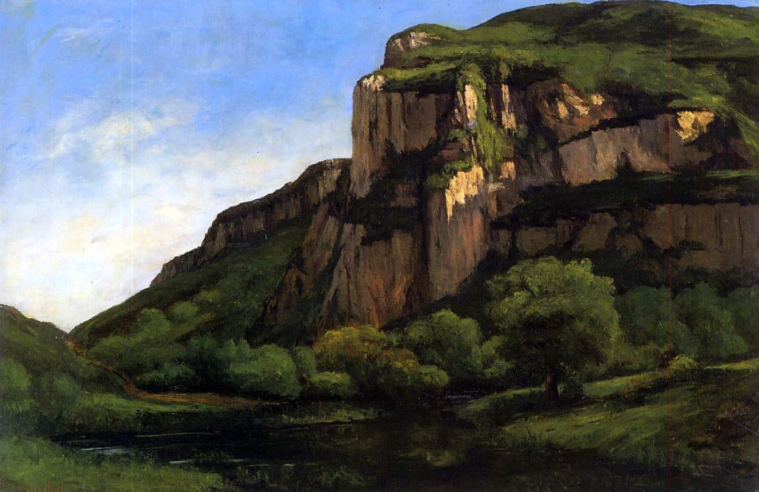 Gustave Courbet Rocks at Mouthier - Canvas Print