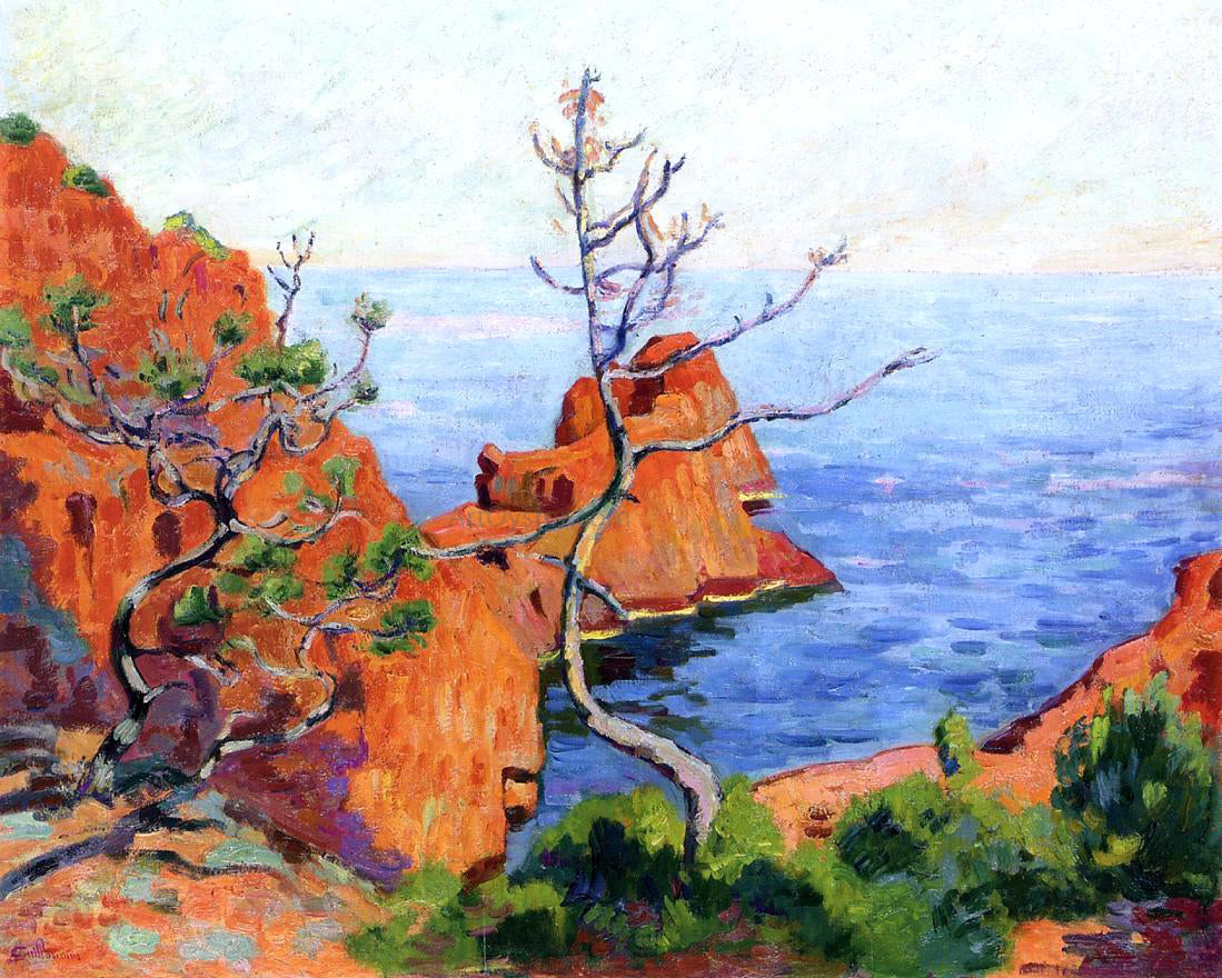 Armand Guillaumin Rocks at Trayas - Canvas Print