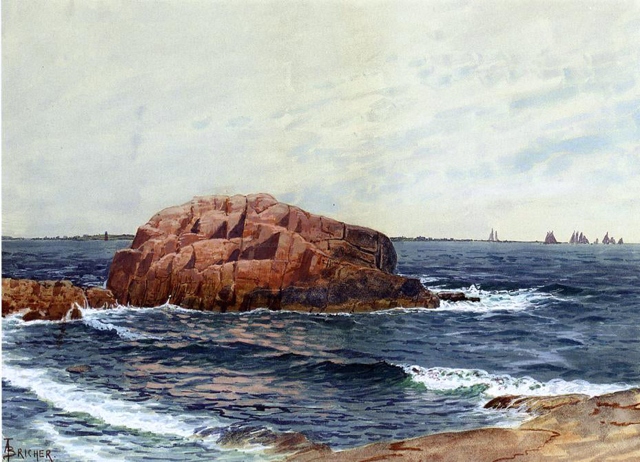 Alfred Thompson Bricher Rocks near the Coast - Canvas Print