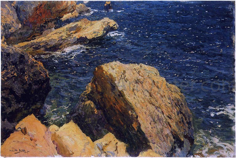 Joaquin Sorolla Y Bastida Rocks of the Cape, Javea - Canvas Print