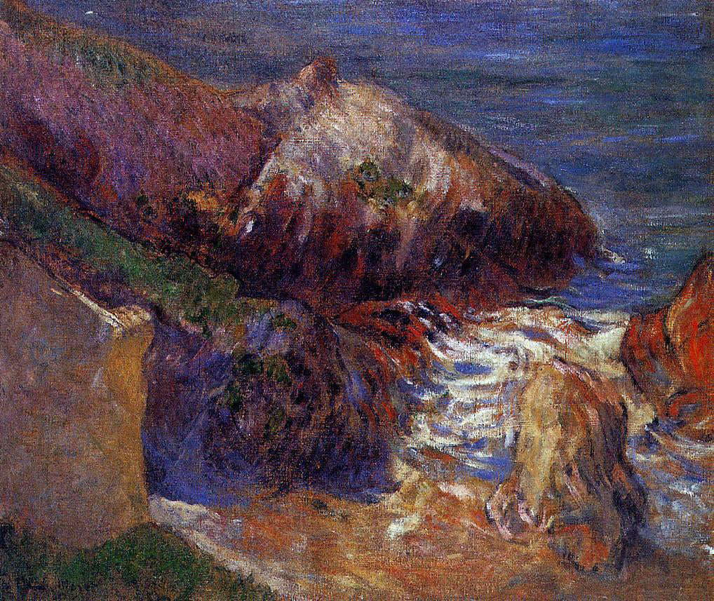 Paul Gauguin Rocks on the Coast - Canvas Print