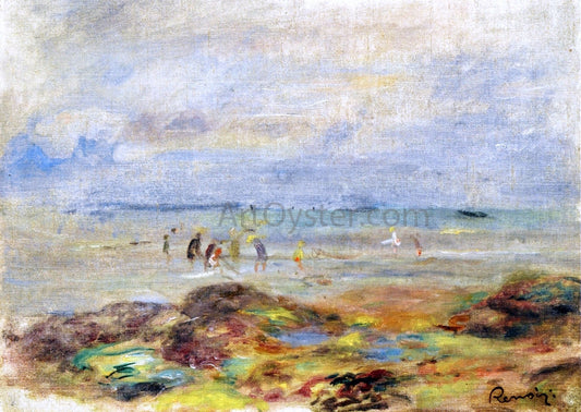 Pierre Auguste Renoir Rocks with Shrimp Fishermen - Canvas Print