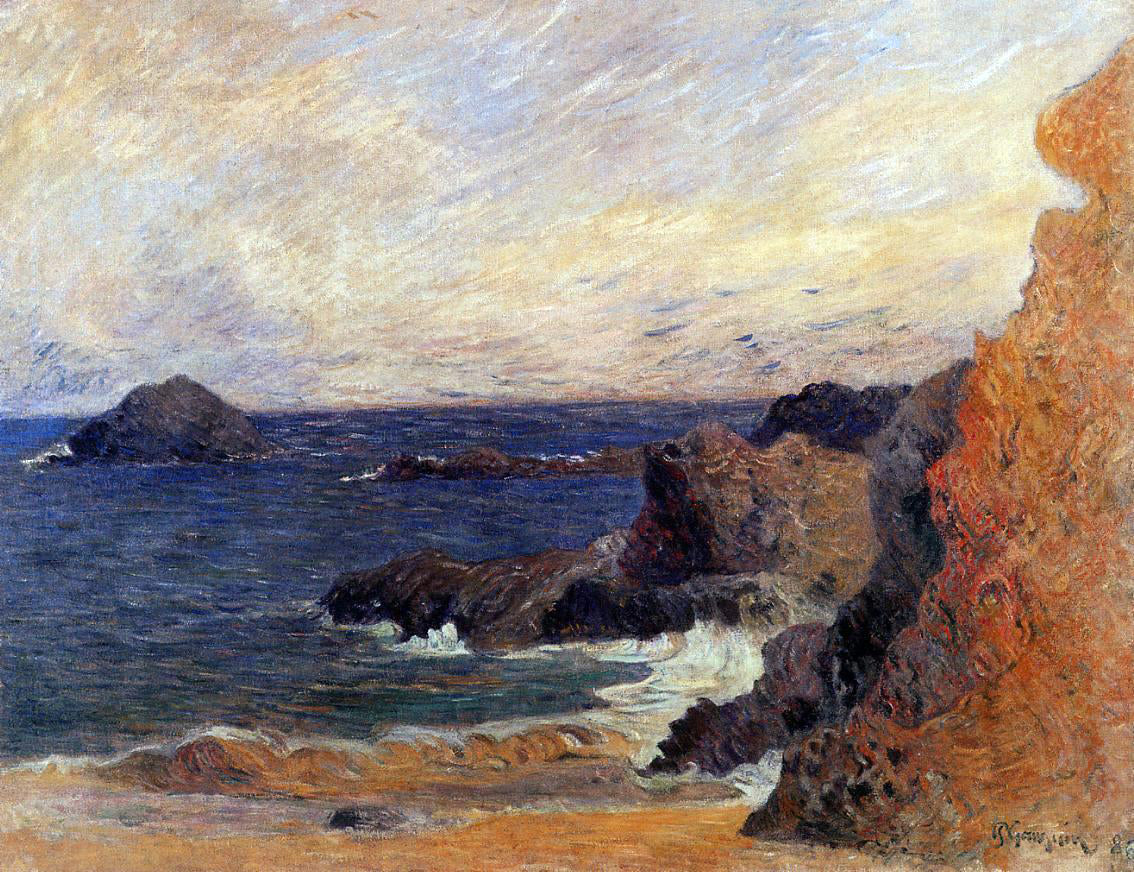 Paul Gauguin Rocky Coast - Canvas Print