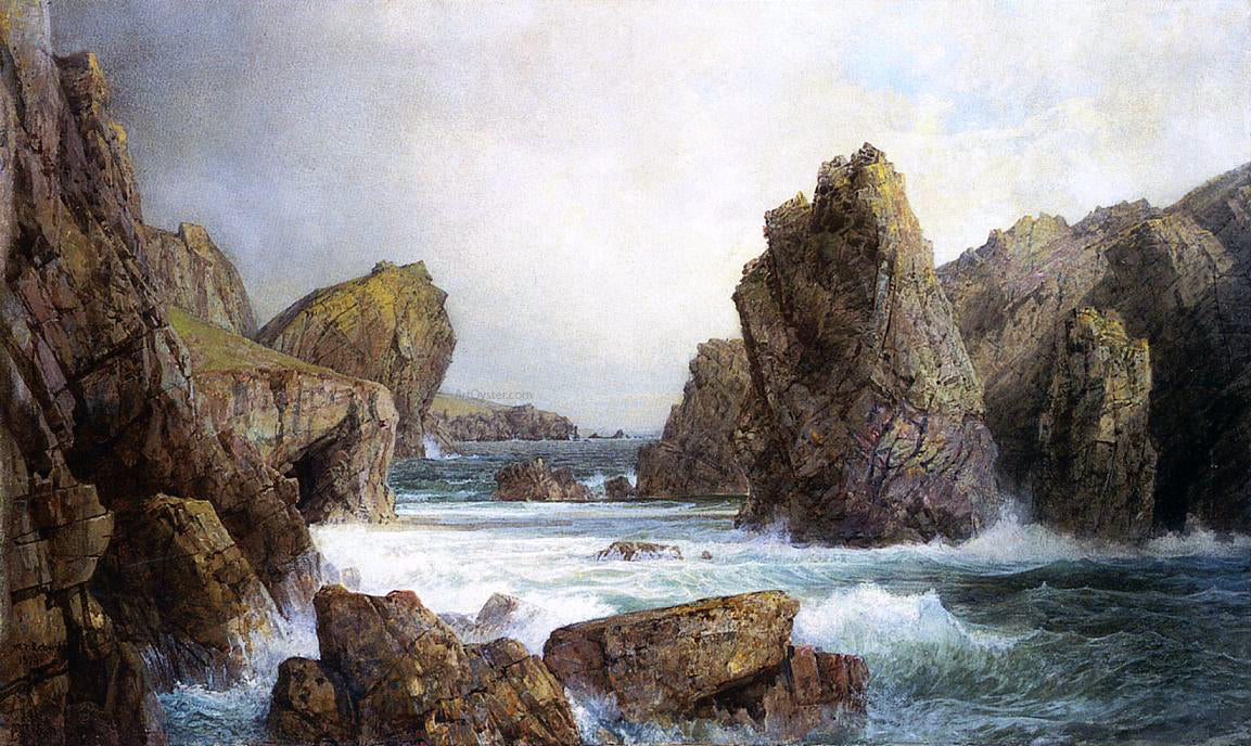 William Trost Richards Rocky Inlet - Canvas Print
