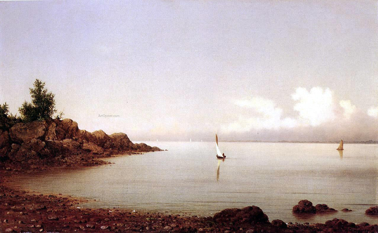 Martin Johnson Heade Rocky Shore - Canvas Print
