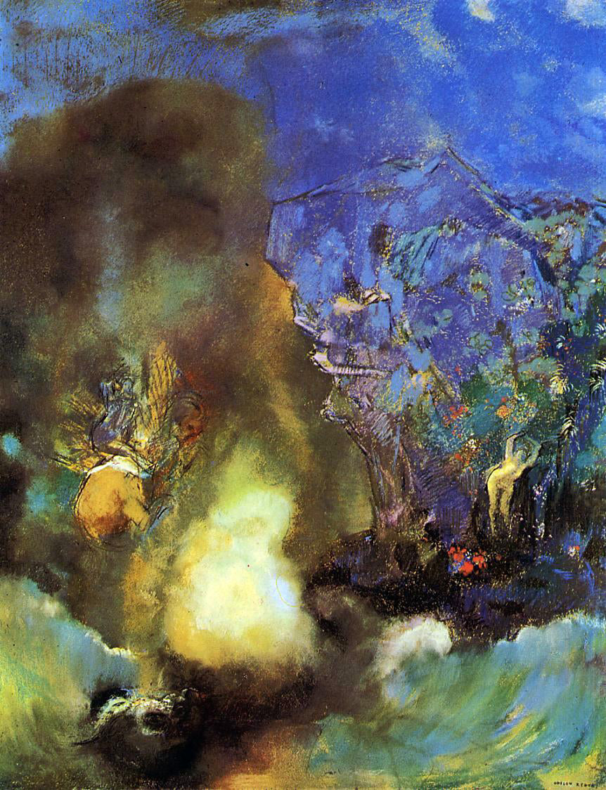 Odilon Redon Roger and Angelica - Canvas Print