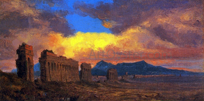 Jervis McEntee Roman Aqueduct - Canvas Print