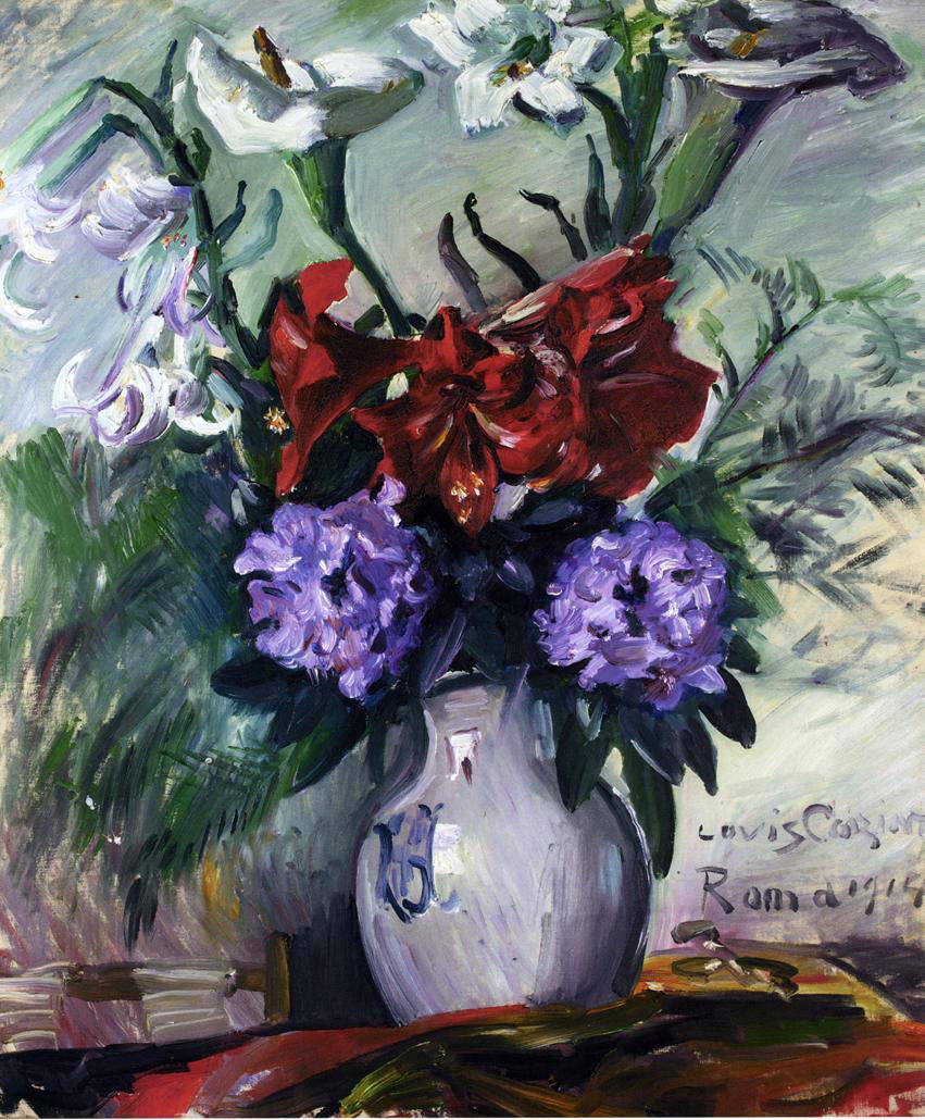 Lovis Corinth Roman Flowers in a Jug - Canvas Print